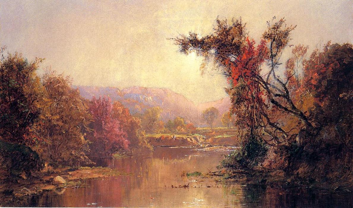 WikiOO.org - Encyclopedia of Fine Arts - Schilderen, Artwork Jasper Francis Cropsey - By the River