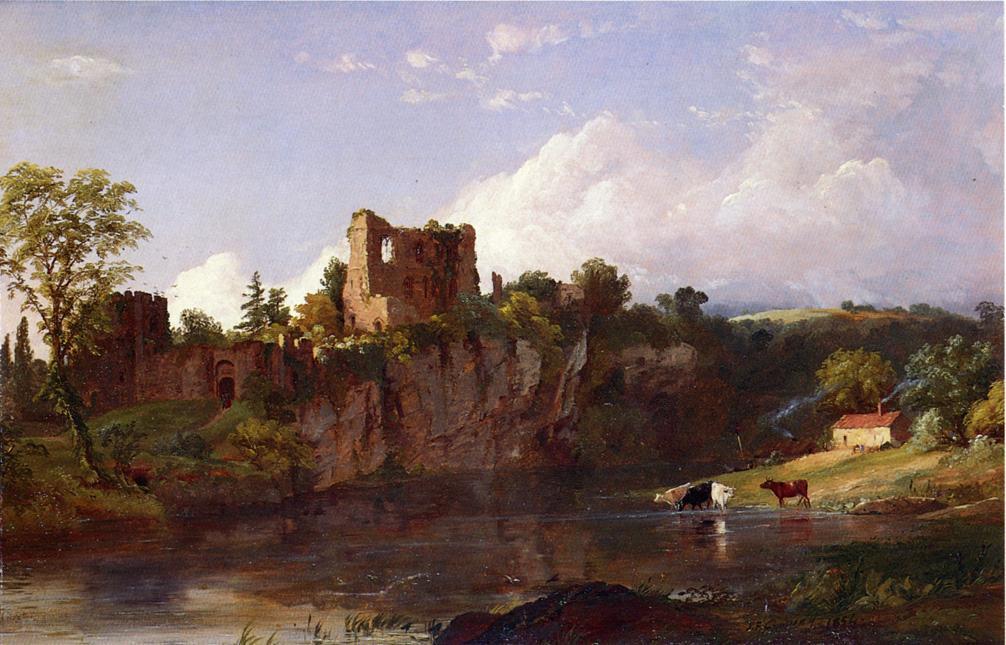 WikiOO.org - Εγκυκλοπαίδεια Καλών Τεχνών - Ζωγραφική, έργα τέχνης Jasper Francis Cropsey - Chepstow Castle on the Wye