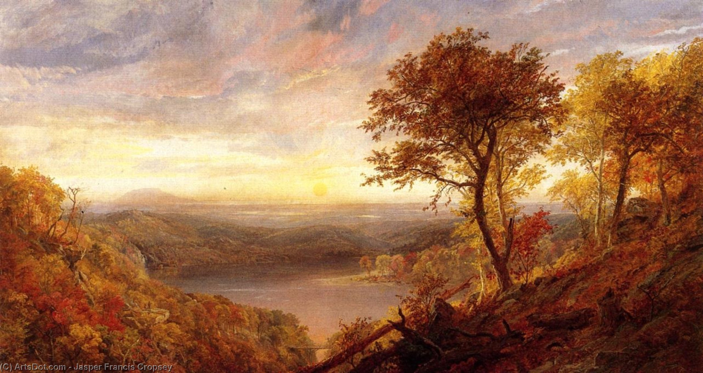 Wikioo.org - The Encyclopedia of Fine Arts - Painting, Artwork by Jasper Francis Cropsey - Greenwood Lake