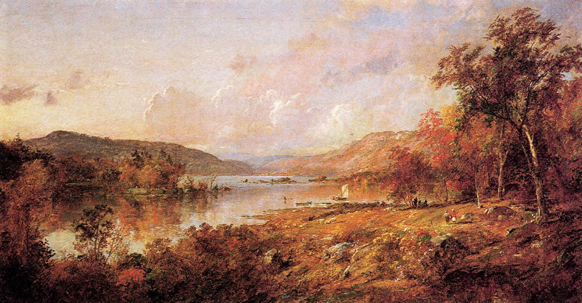 WikiOO.org - Güzel Sanatlar Ansiklopedisi - Resim, Resimler Jasper Francis Cropsey - Greenwood Lake in September