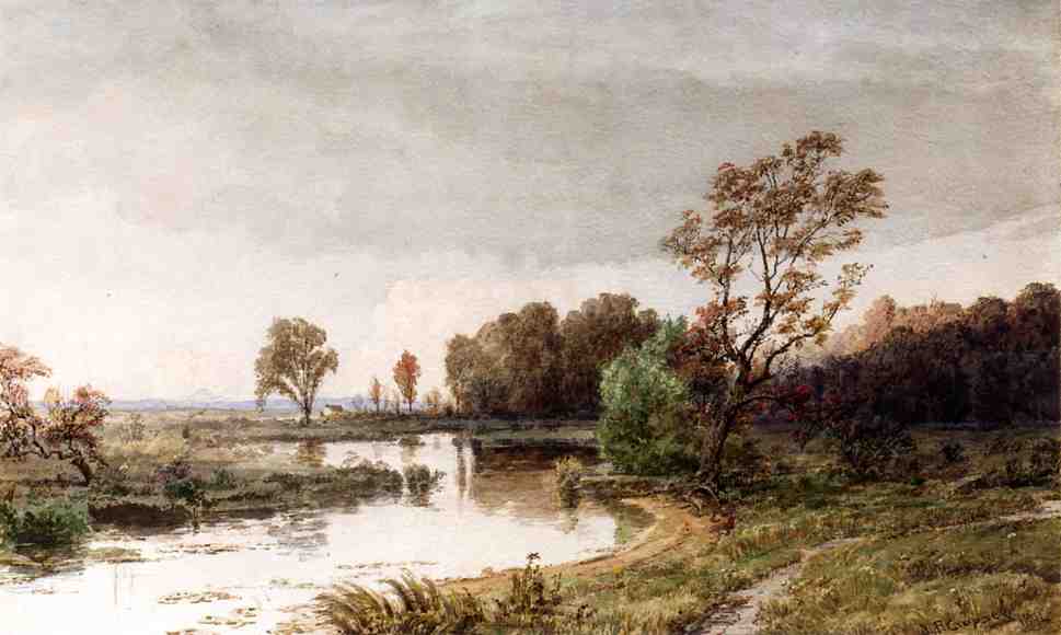 Wikioo.org - The Encyclopedia of Fine Arts - Painting, Artwork by Jasper Francis Cropsey - Hackensack Meadows in the Autumn