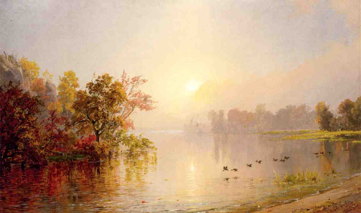 Wikioo.org - The Encyclopedia of Fine Arts - Painting, Artwork by Jasper Francis Cropsey - Hazy Afternoon, Autumn