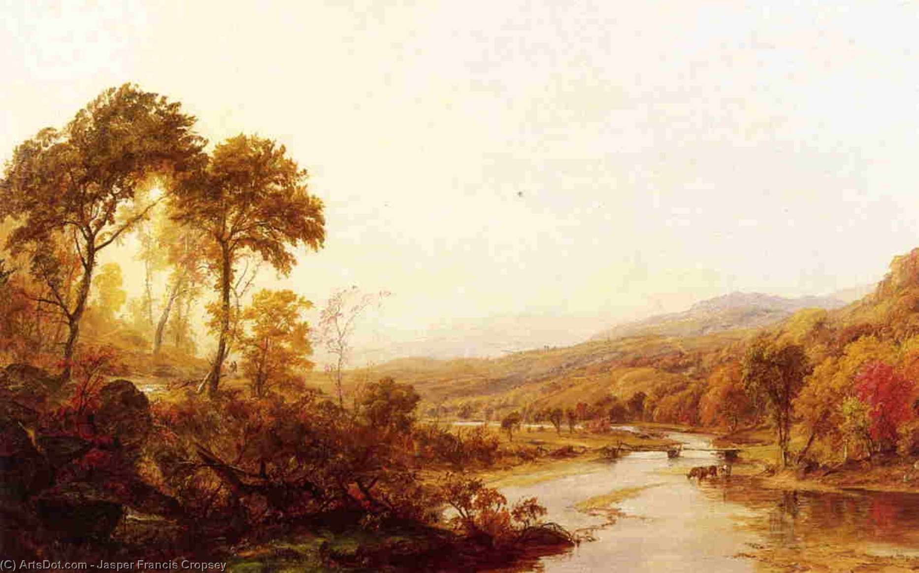 Wikioo.org - The Encyclopedia of Fine Arts - Painting, Artwork by Jasper Francis Cropsey - Headwaters of the Hudson