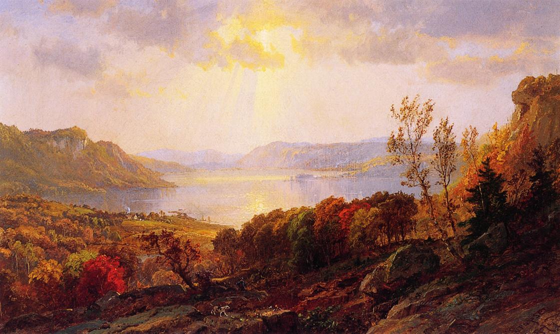 Wikioo.org - The Encyclopedia of Fine Arts - Painting, Artwork by Jasper Francis Cropsey - On the Hudson near West Point