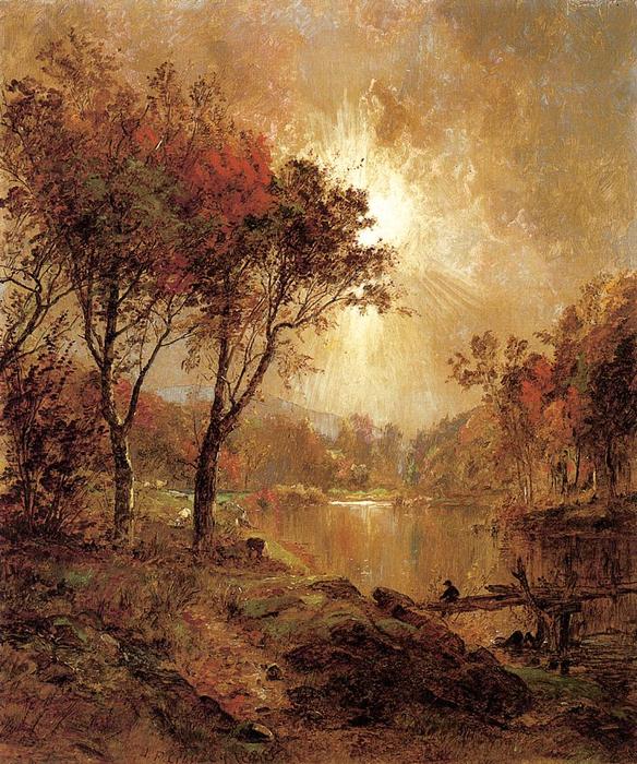 Wikioo.org - The Encyclopedia of Fine Arts - Painting, Artwork by Jasper Francis Cropsey - On the Ramapo River