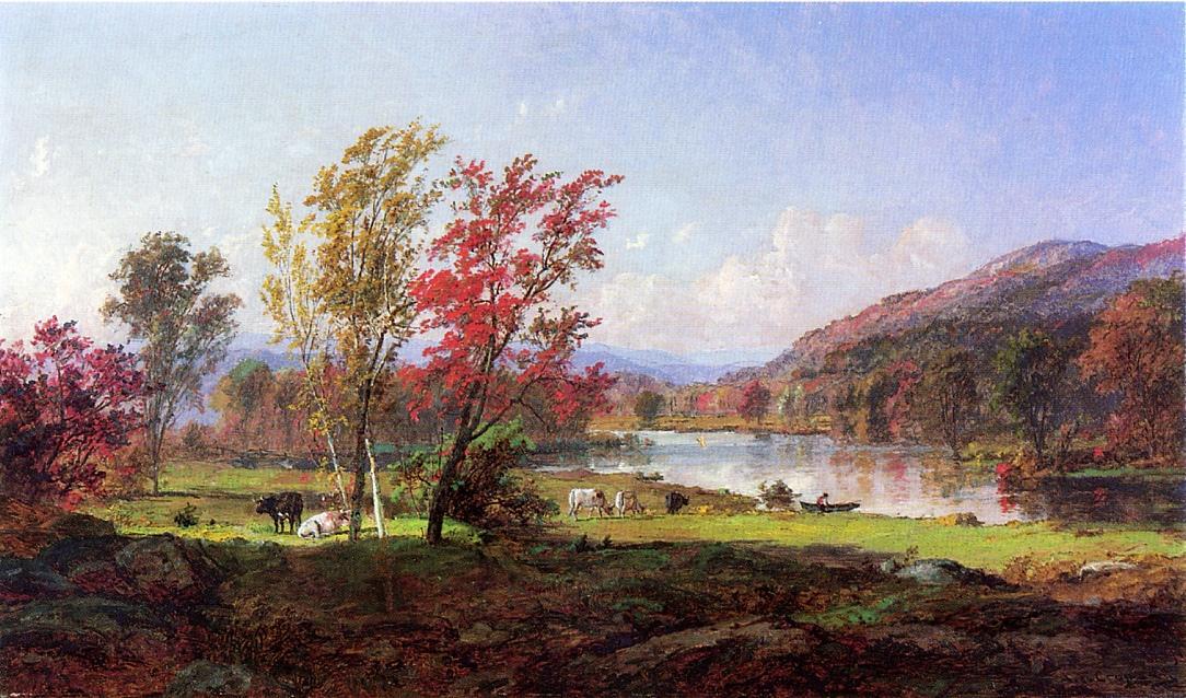 WikiOO.org - Encyclopedia of Fine Arts - Målning, konstverk Jasper Francis Cropsey - On the Saw Mill River