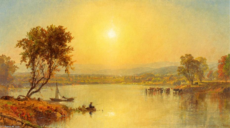 WikiOO.org - Encyclopedia of Fine Arts - Schilderen, Artwork Jasper Francis Cropsey - On the Susquahana River