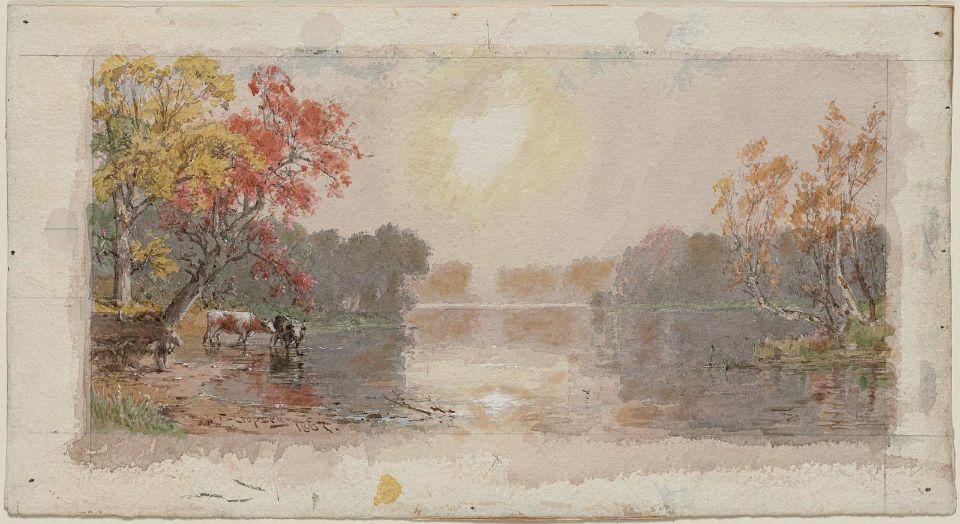 WikiOO.org - Encyclopedia of Fine Arts - Schilderen, Artwork Jasper Francis Cropsey - River in Mist