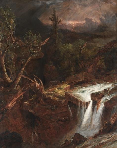 Wikioo.org - The Encyclopedia of Fine Arts - Painting, Artwork by Jasper Francis Cropsey - The Clove - A Storm Scene in the Catskill Mountains