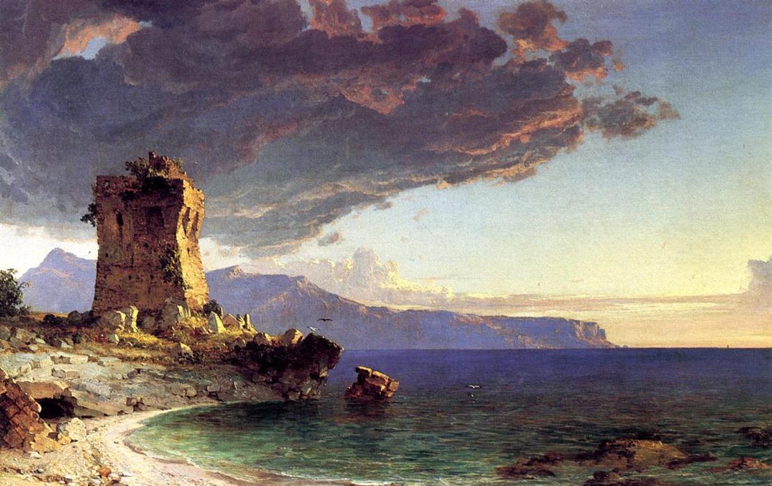 Wikioo.org – La Enciclopedia de las Bellas Artes - Pintura, Obras de arte de Jasper Francis Cropsey - La Isla de Capri