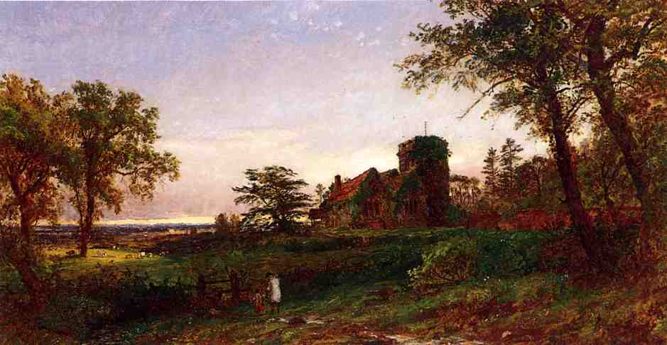 Wikioo.org - The Encyclopedia of Fine Arts - Painting, Artwork by Jasper Francis Cropsey - View of Stoke Poges