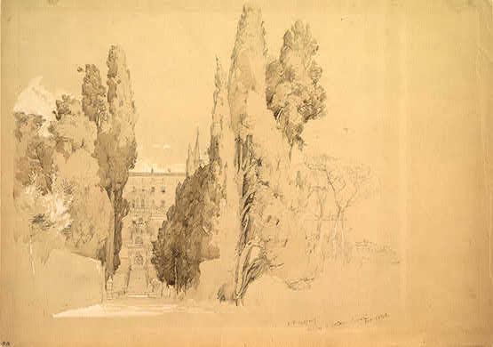 WikiOO.org - Enciklopedija likovnih umjetnosti - Slikarstvo, umjetnička djela Jasper Francis Cropsey - Villa d'Este, Tivoli