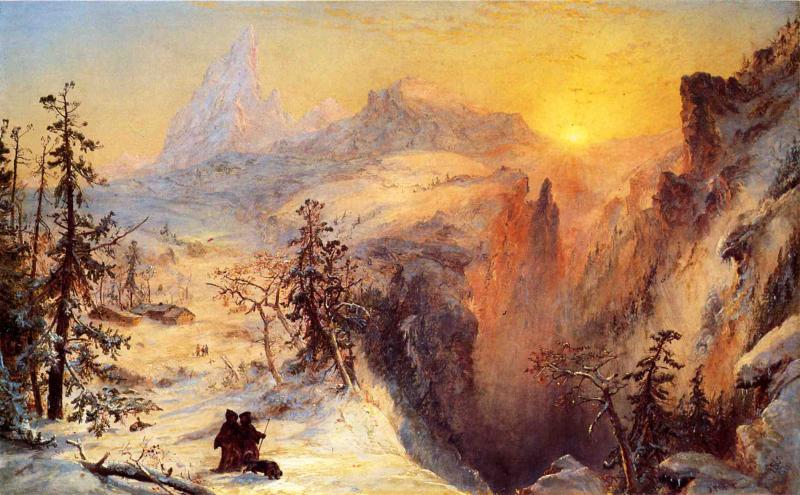 Wikioo.org - The Encyclopedia of Fine Arts - Painting, Artwork by Jasper Francis Cropsey - Winter in Switzerland