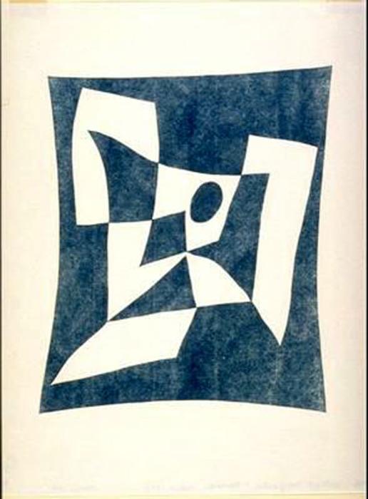 Wikioo.org - The Encyclopedia of Fine Arts - Painting, Artwork by Jean (Hans) Arp - Abstract Composition, Knossos