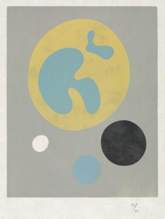 Wikioo.org - The Encyclopedia of Fine Arts - Painting, Artwork by Jean (Hans) Arp - Around the Sun No. 11