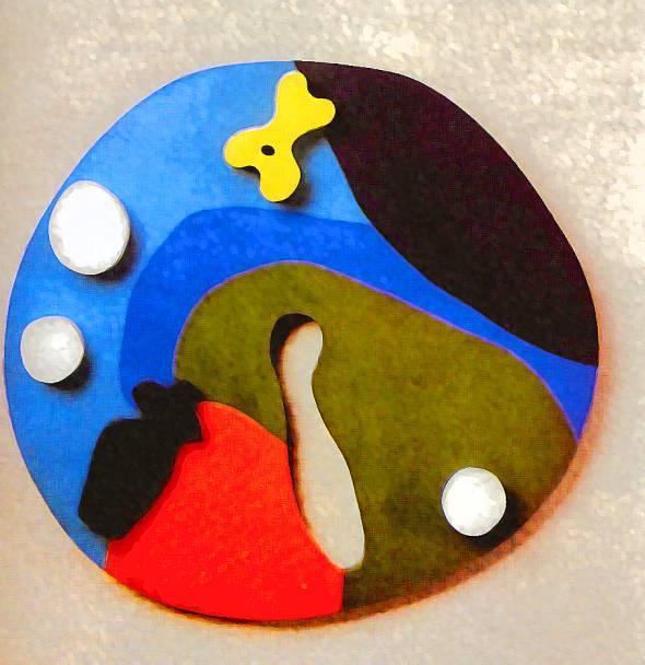 Wikioo.org - The Encyclopedia of Fine Arts - Painting, Artwork by Jean (Hans) Arp - Relief, clock