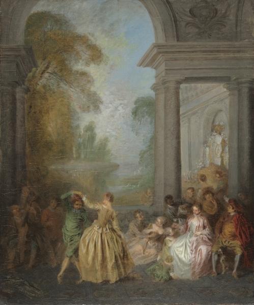 Wikioo.org - The Encyclopedia of Fine Arts - Painting, Artwork by Jean-Baptiste Pater - Dancers in a Pavilion