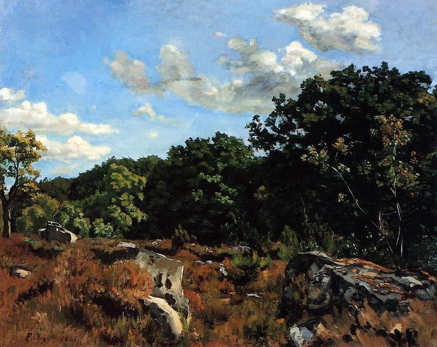 Wikioo.org - The Encyclopedia of Fine Arts - Painting, Artwork by Jean Frederic Bazille - Landscape at Chailly