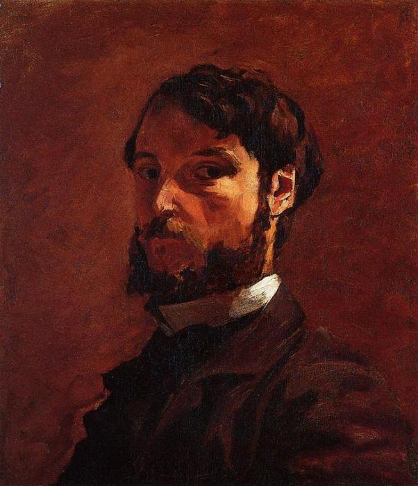 WikiOO.org – 美術百科全書 - 繪畫，作品 Jean Frederic Bazille - 一个人的肖像