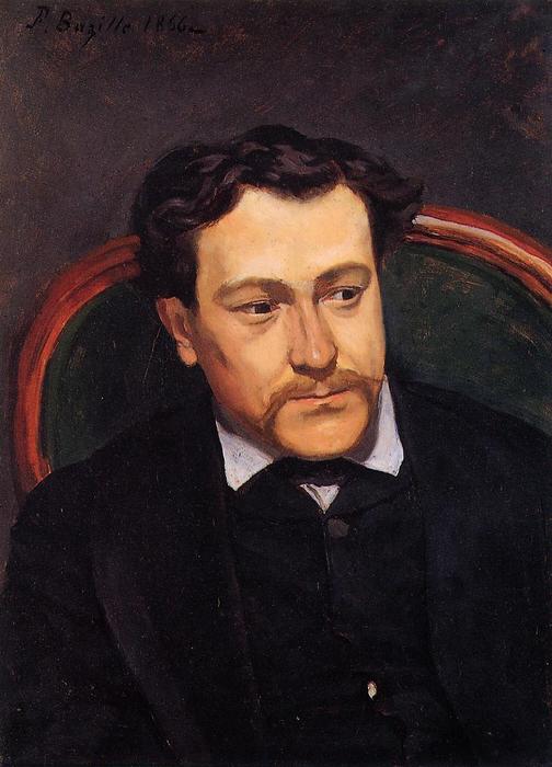 Wikioo.org - The Encyclopedia of Fine Arts - Painting, Artwork by Jean Frederic Bazille - Portrait of Edouard Blau