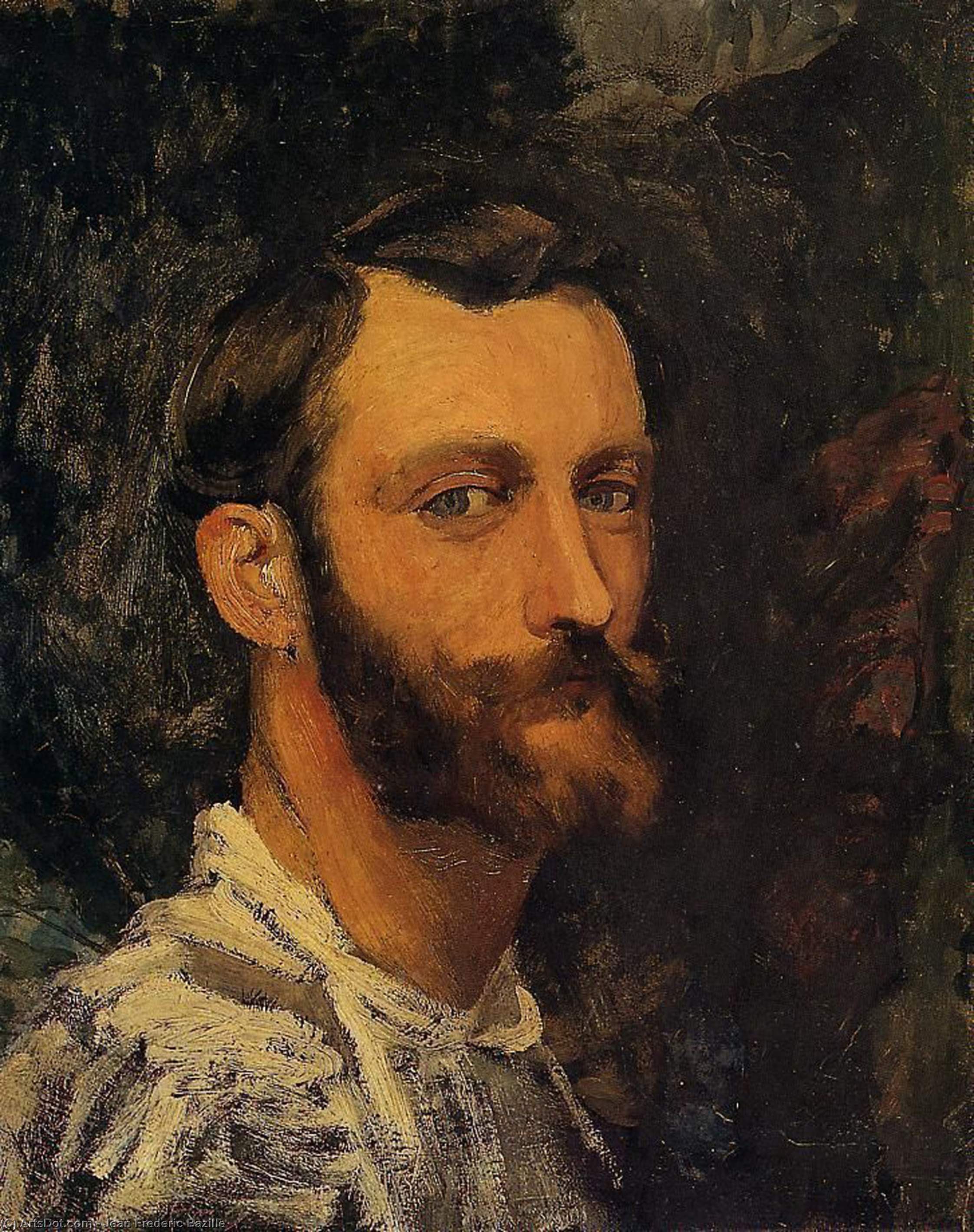 Wikioo.org - สารานุกรมวิจิตรศิลป์ - จิตรกรรม Jean Frederic Bazille - Self Portrait