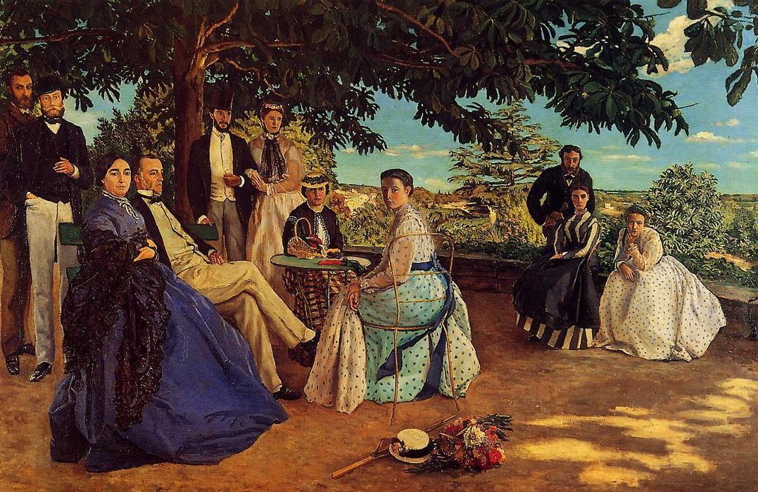 WikiOO.org - Encyclopedia of Fine Arts - Maleri, Artwork Jean Frederic Bazille - The Family Gathering