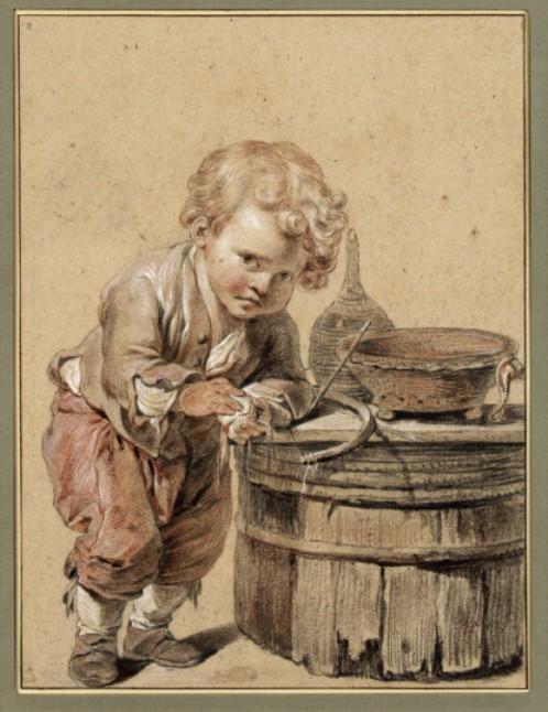 Wikioo.org - The Encyclopedia of Fine Arts - Painting, Artwork by Jean-Baptiste Greuze - Boy with a broken egg