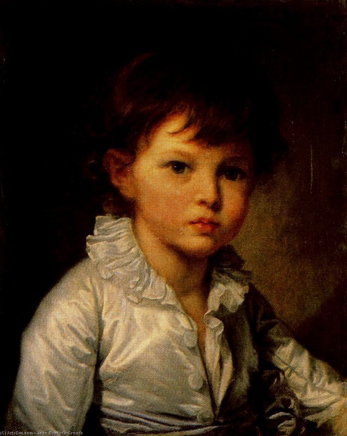 Wikioo.org - สารานุกรมวิจิตรศิลป์ - จิตรกรรม Jean-Baptiste Greuze - Earl P. A. Stroganov as a child