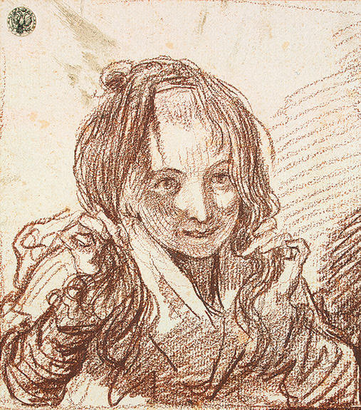 WikiOO.org - Encyclopedia of Fine Arts - Schilderen, Artwork Jean-Baptiste Greuze - Girl at Her Toilet