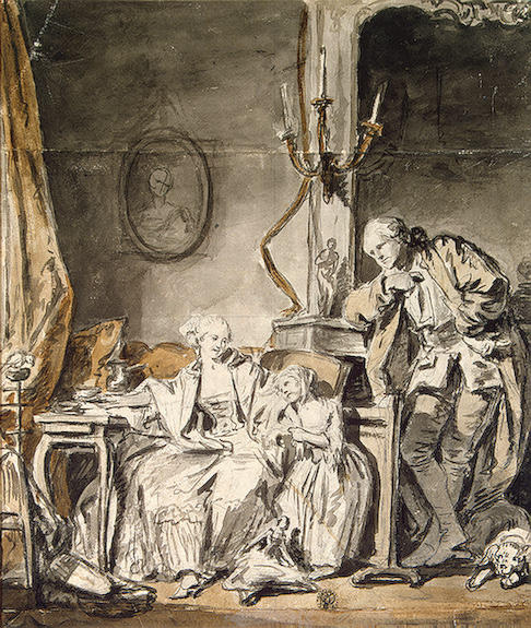 Wikioo.org – L'Enciclopedia delle Belle Arti - Pittura, Opere di Jean-Baptiste Greuze - felice famiglia