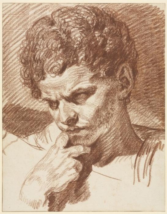 WikiOO.org - Енциклопедия за изящни изкуства - Живопис, Произведения на изкуството Jean-Baptiste Greuze - Head of Caracalla