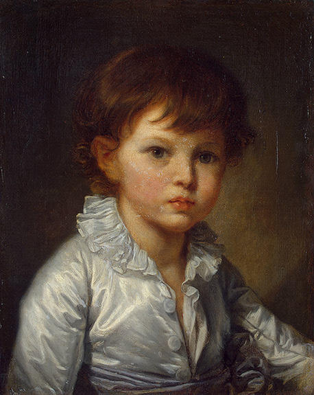 WikiOO.org - Енциклопедия за изящни изкуства - Живопис, Произведения на изкуството Jean-Baptiste Greuze - Portrait of Count Pavel Stroganov as A Child
