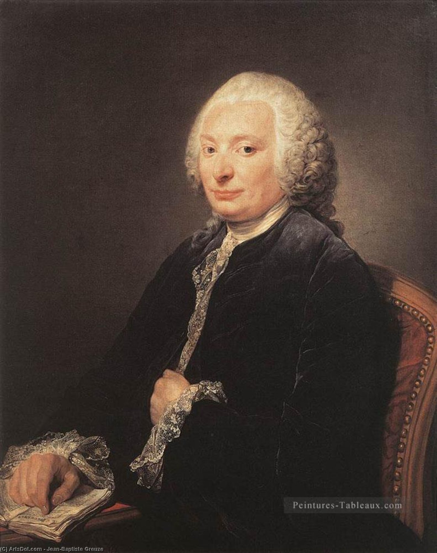 Wikioo.org - Bách khoa toàn thư về mỹ thuật - Vẽ tranh, Tác phẩm nghệ thuật Jean-Baptiste Greuze - Portrait of George Gougenot de Croissy