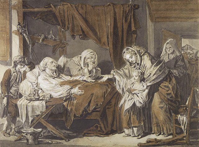 WikiOO.org - Enciklopedija dailės - Tapyba, meno kuriniai Jean-Baptiste Greuze - The Charitable Woman