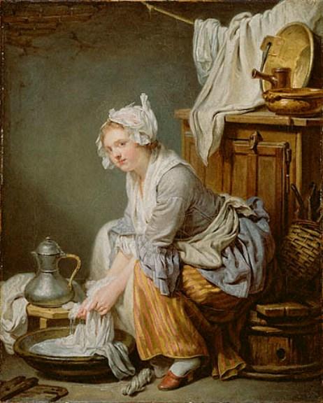 WikiOO.org - دایره المعارف هنرهای زیبا - نقاشی، آثار هنری Jean-Baptiste Greuze - The Laundress