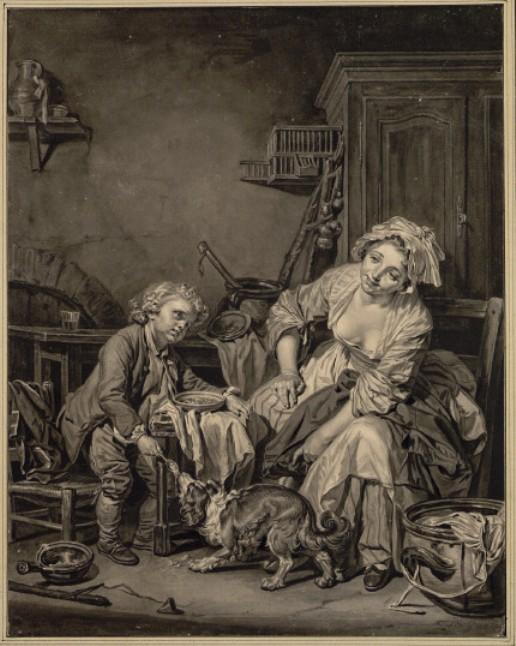 WikiOO.org - دایره المعارف هنرهای زیبا - نقاشی، آثار هنری Jean-Baptiste Greuze - The spoiled child 1