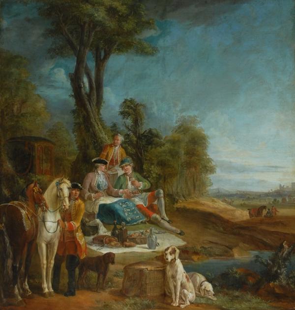 Wikioo.org - The Encyclopedia of Fine Arts - Painting, Artwork by Jean-Baptiste Oudry - A Hunting Luncheon