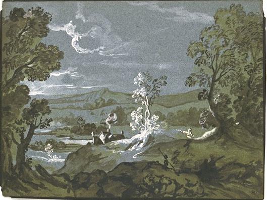 Wikioo.org - สารานุกรมวิจิตรศิลป์ - จิตรกรรม Jean-Baptiste Oudry - Wooded valley