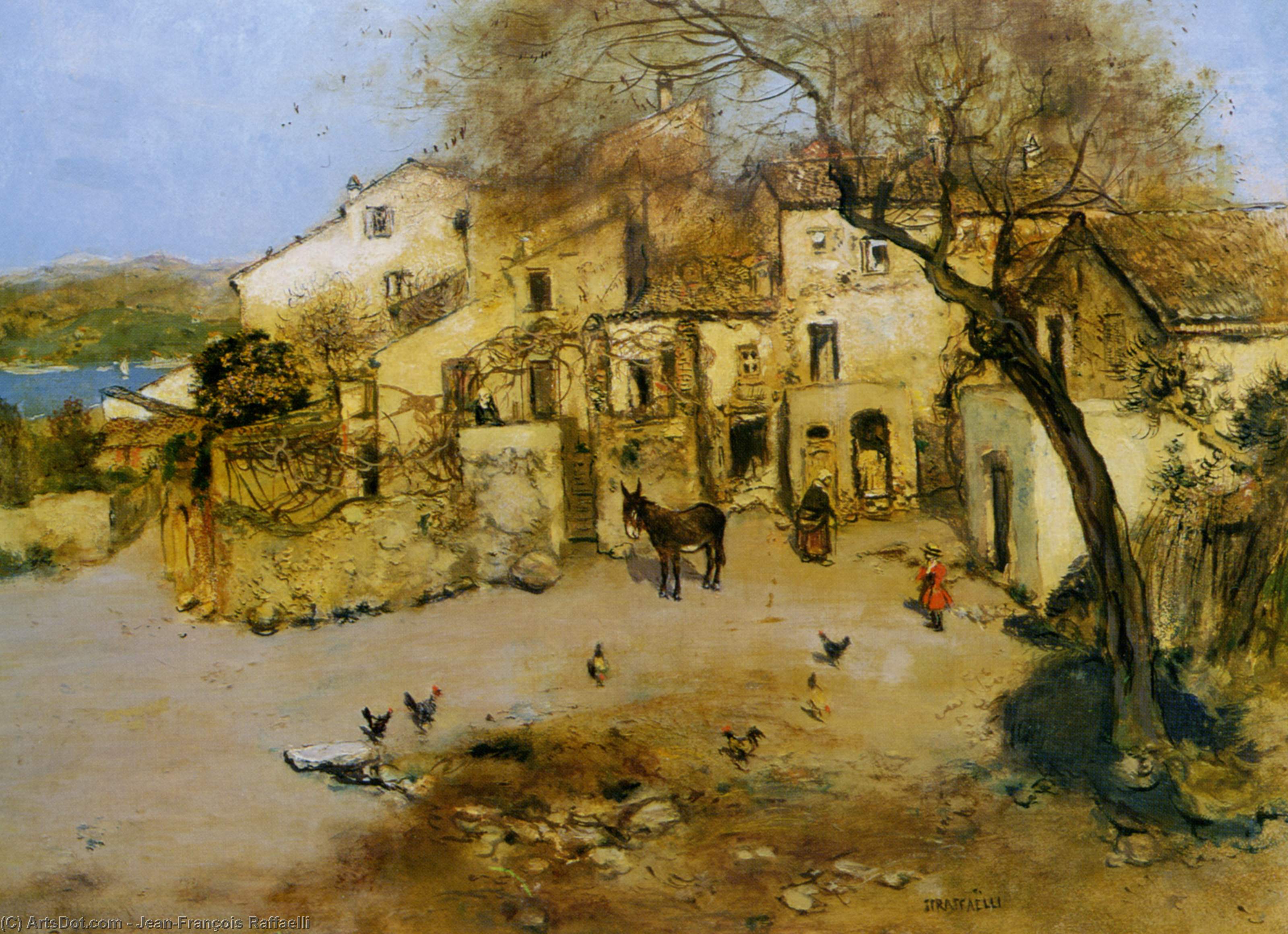 WikiOO.org - Енциклопедія образотворчого мистецтва - Живопис, Картини
 Jean-François Raffaelli - A Mediterranean Courtyard