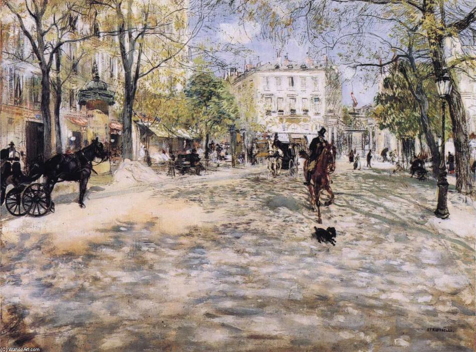 Wikioo.org - The Encyclopedia of Fine Arts - Painting, Artwork by Jean-François Raffaelli - Boulevard in Paris