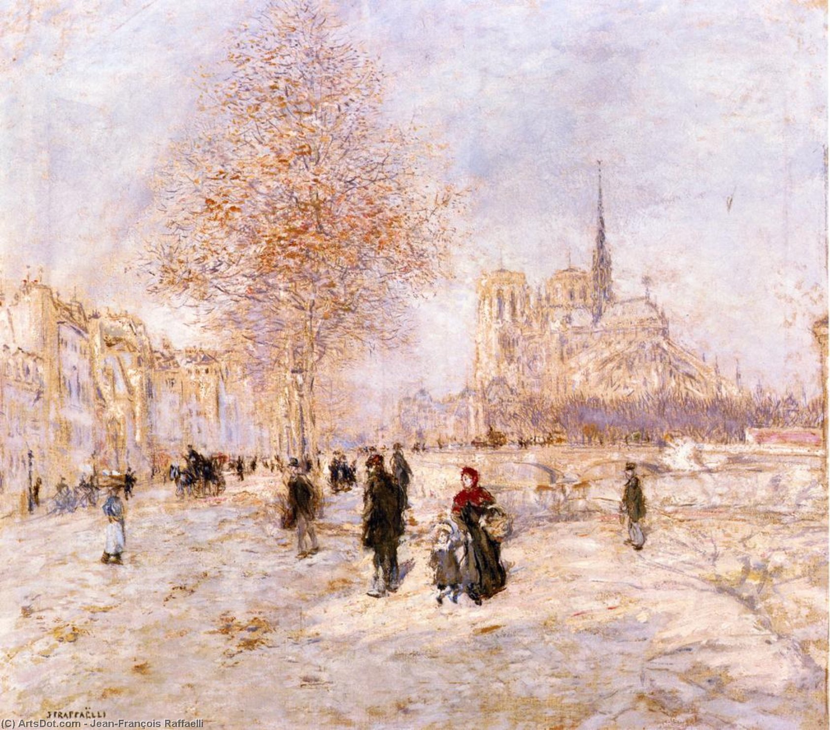 Wikioo.org - Bách khoa toàn thư về mỹ thuật - Vẽ tranh, Tác phẩm nghệ thuật Jean-François Raffaelli - Notre Dame de Paris