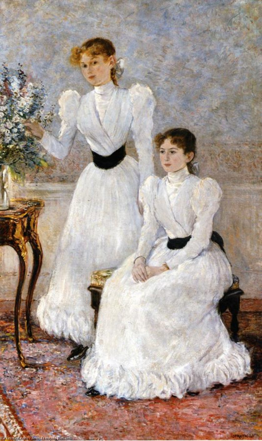 WikiOO.org - Encyclopedia of Fine Arts - Maleri, Artwork Jean-François Raffaelli - Portrait of Judithy and Gabrielle