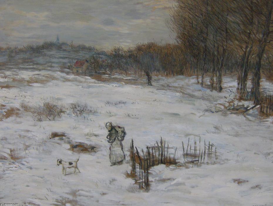 WikiOO.org - Güzel Sanatlar Ansiklopedisi - Resim, Resimler Jean-François Raffaelli - Snowy landscape