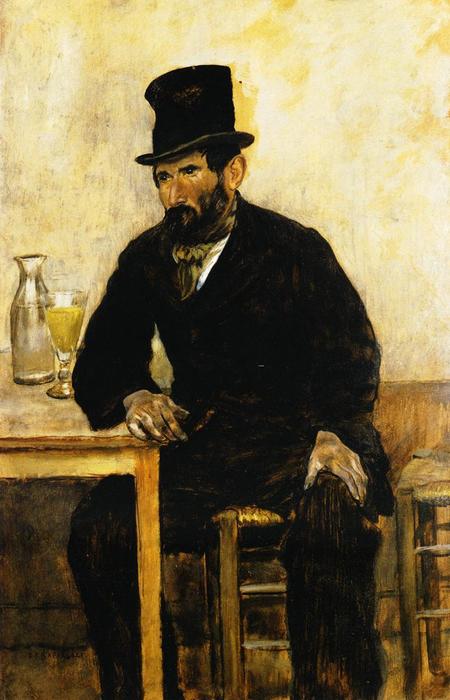 WikiOO.org - دایره المعارف هنرهای زیبا - نقاشی، آثار هنری Jean-François Raffaelli - The Absinth Drinker