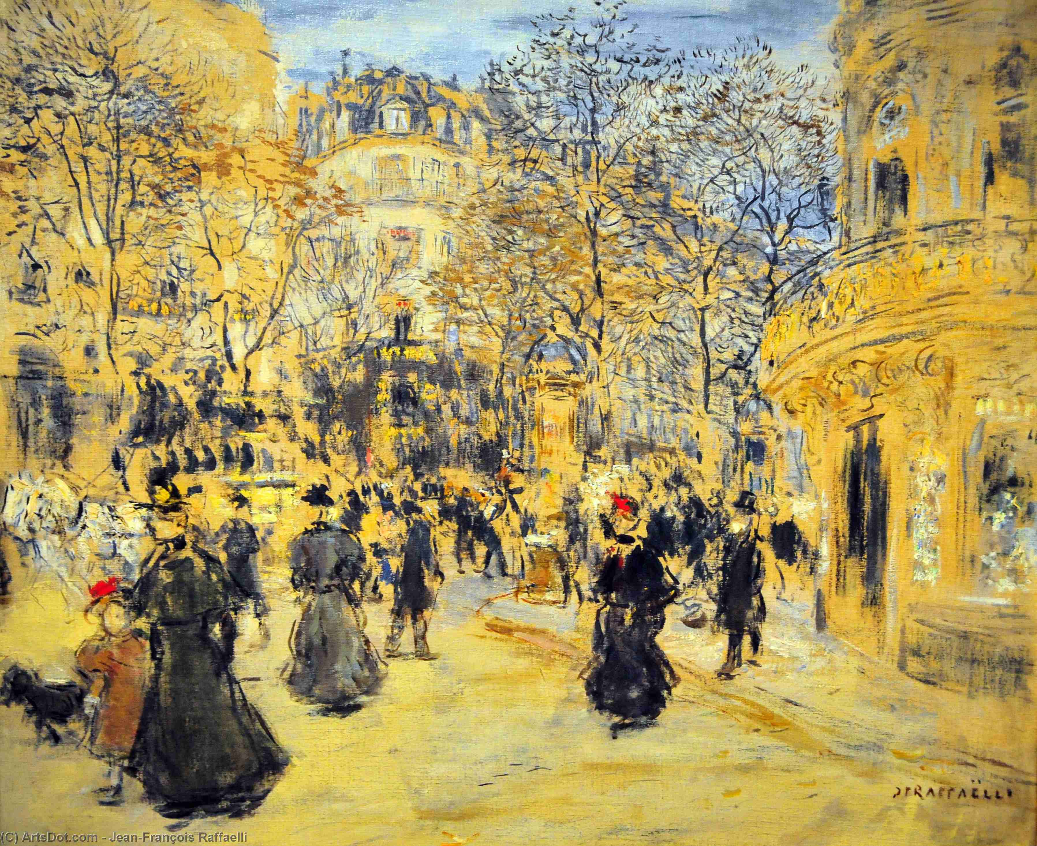 WikiOO.org - Encyclopedia of Fine Arts - Maalaus, taideteos Jean-François Raffaelli - The Boulevard