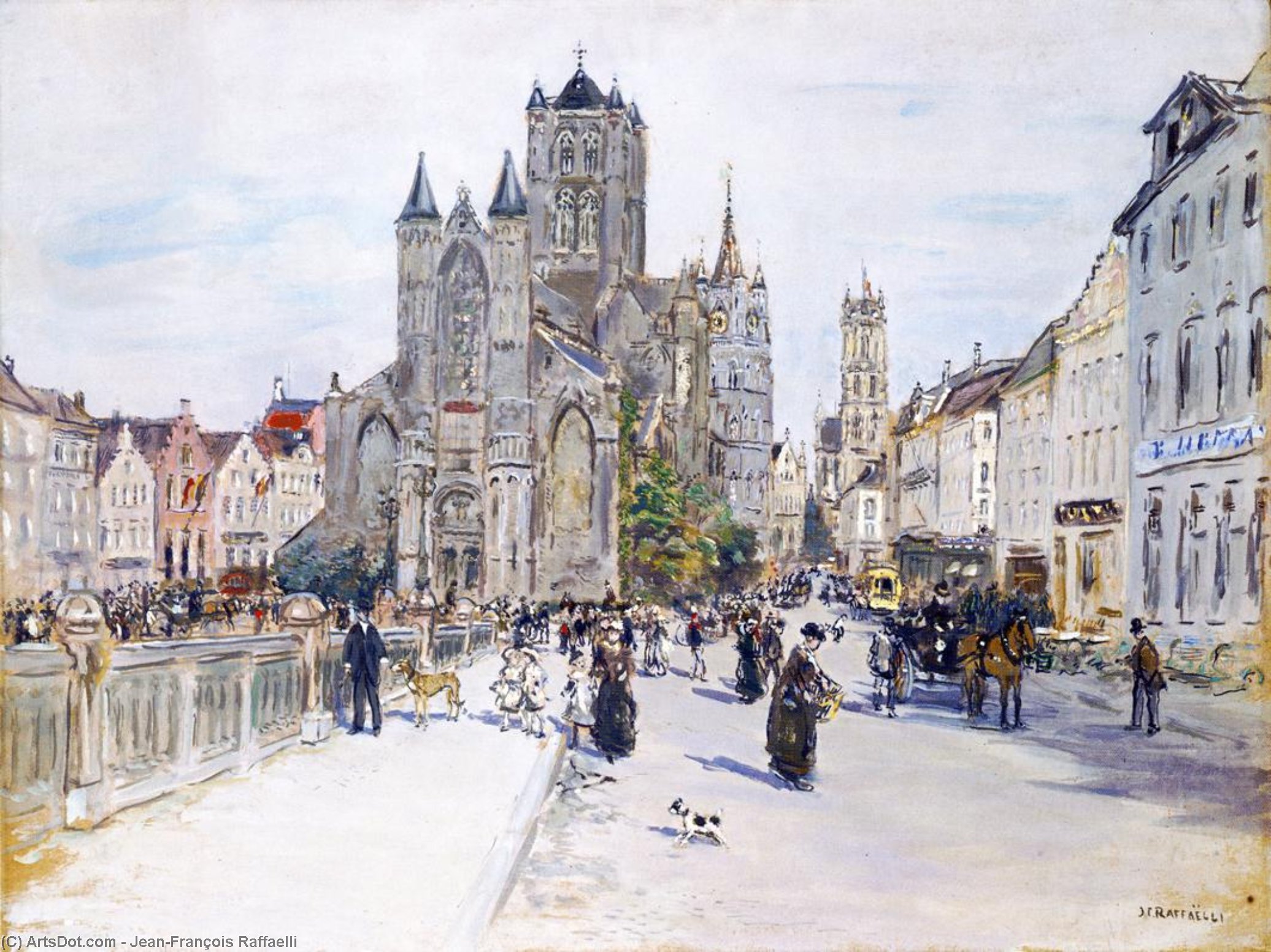 Wikioo.org - The Encyclopedia of Fine Arts - Painting, Artwork by Jean-François Raffaelli - View of Ghent