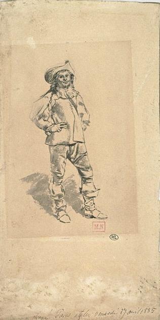 WikiOO.org - אנציקלופדיה לאמנויות יפות - ציור, יצירות אמנות Jean Louis Ernest Meissonier - A gentleman, Louis XIII