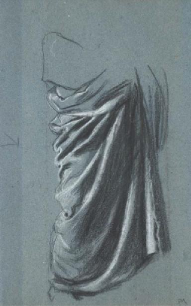 WikiOO.org - Encyclopedia of Fine Arts - Malba, Artwork Jean Louis Ernest Meissonier - A study of drapery