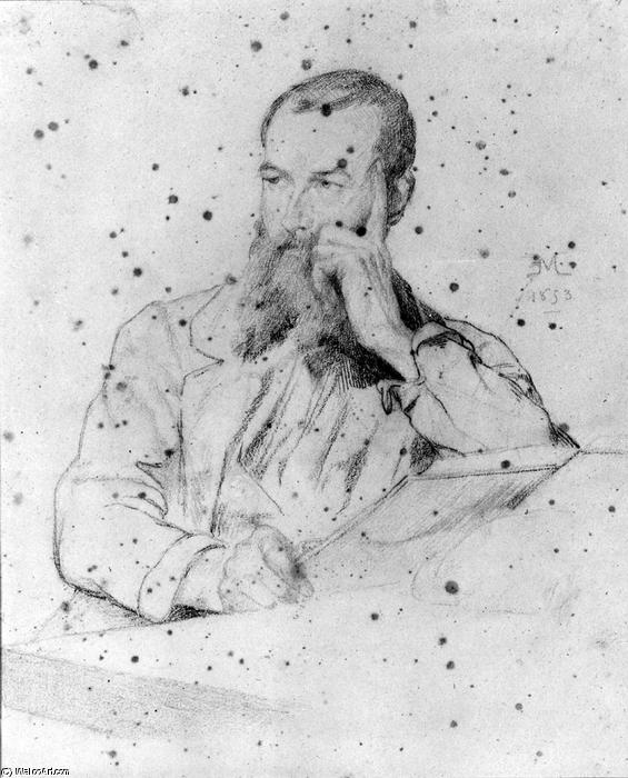 WikiOO.org - 백과 사전 - 회화, 삽화 Jean Louis Ernest Meissonier - Self-Portrait 1