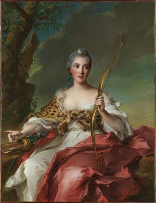 Wikioo.org - The Encyclopedia of Fine Arts - Painting, Artwork by Jean-Marc Nattier - Madame de Maison-Rouge as Diana